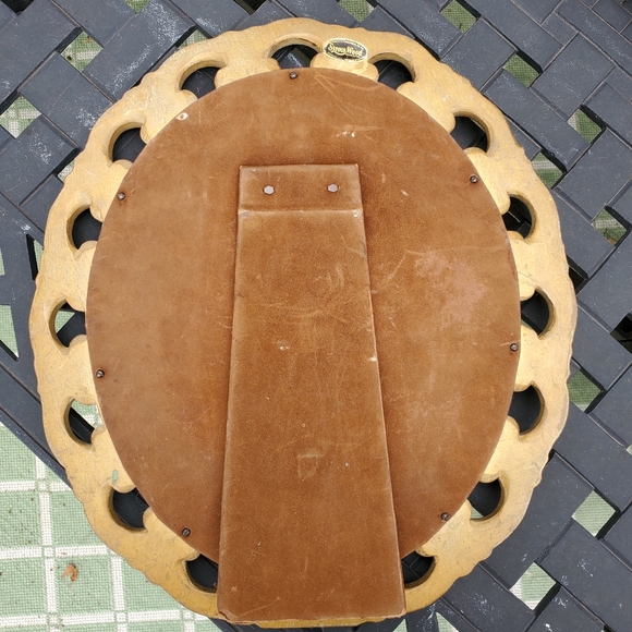 Syroco Wood Vintage Mid Century Mirror Frame Easel - Picture 8 of 9